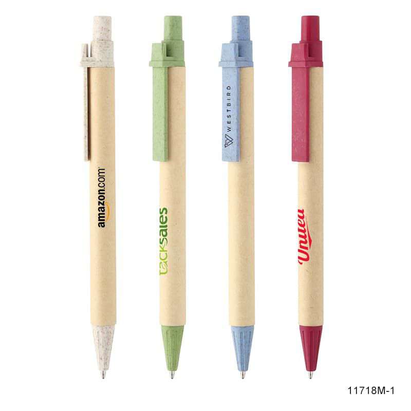 Wholesale custom  Recycled Paper Pen Green Choice 2