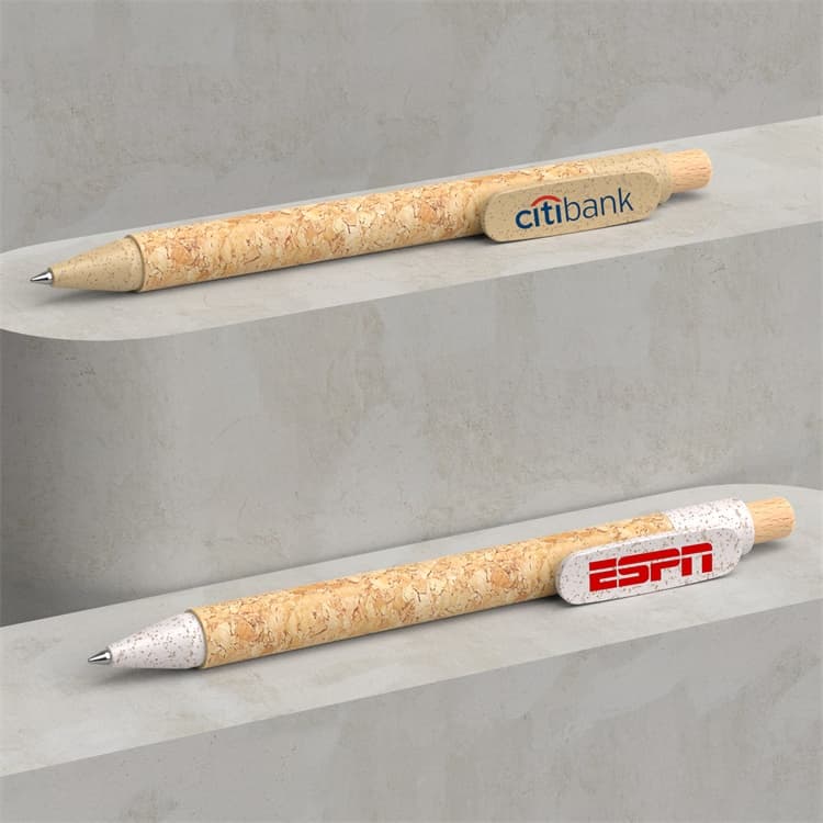 Wholesale custom  Ballpen with Cork Barrel Cork 2