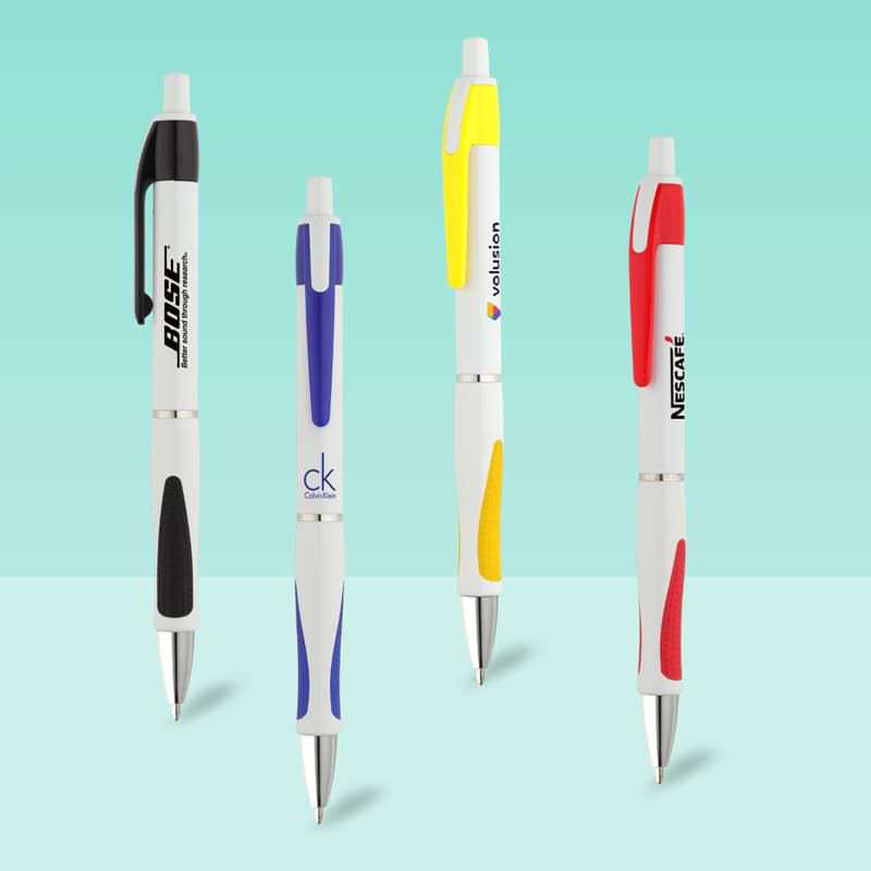 Wholesale custom  Push action ballpen Plastic Pen 2