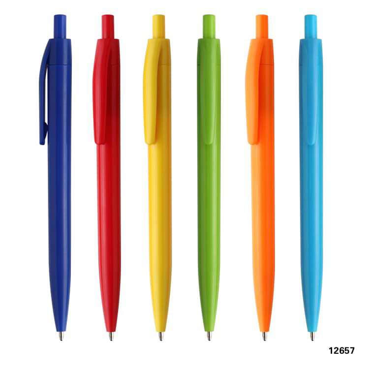Wholesale custom  Push action plastic ballpen Plastic Pen