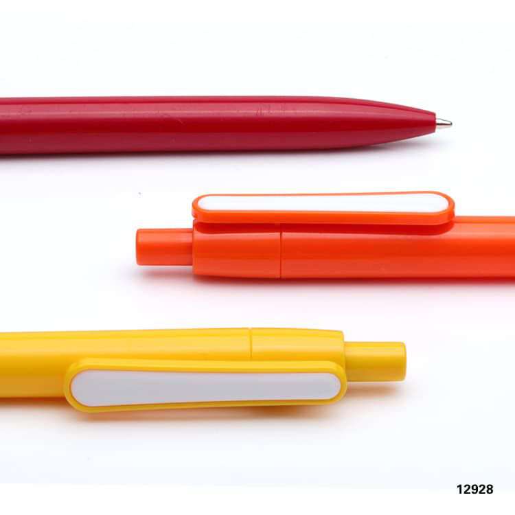 Wholesale custom  Push action ballpen Plastic Pen 2