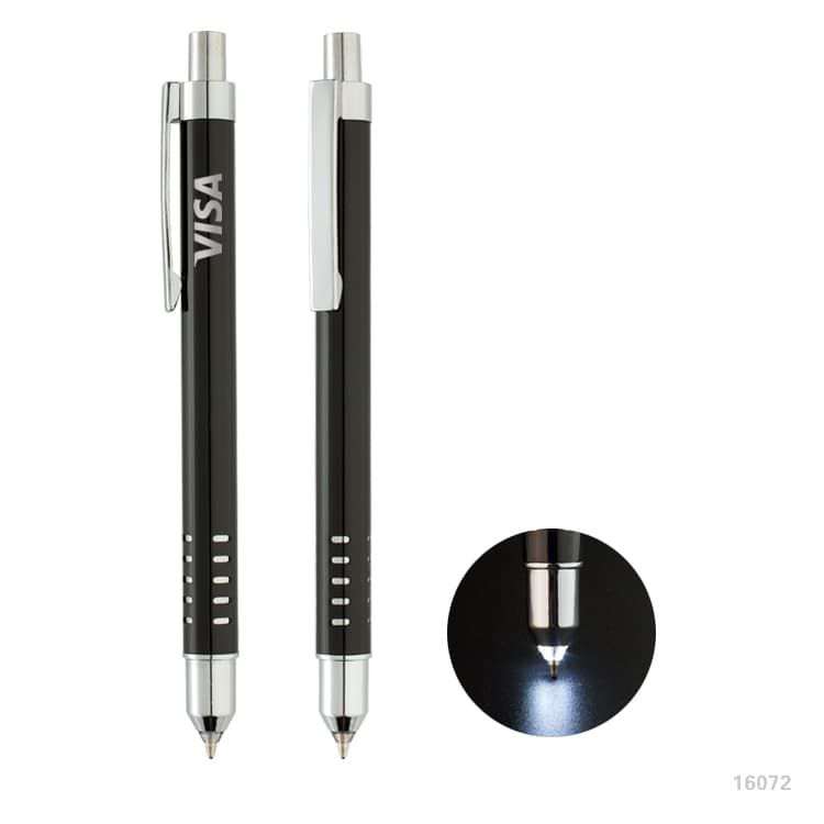 Wholesale custom  Aluminium ballpen with Led Led Pen