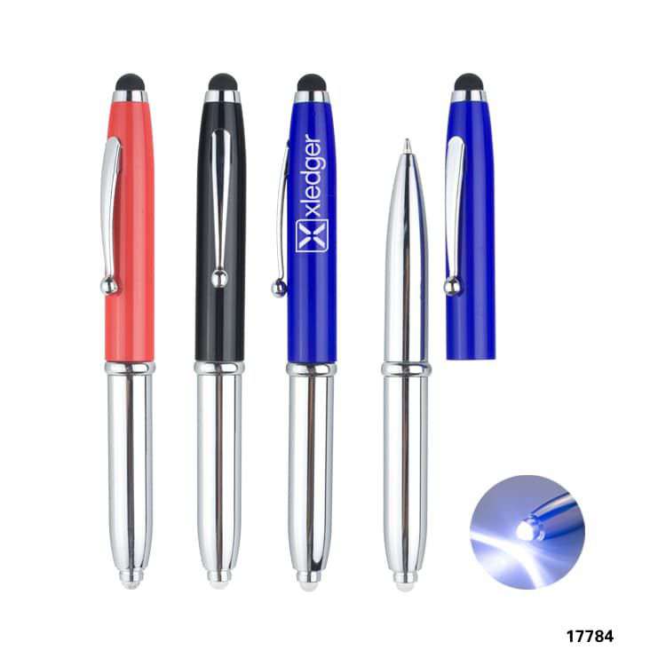 Wholesale custom  3 in 1 Metal LED Pen Led Pen