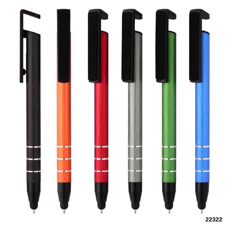 Wholesale custom  Aluminium ballpen with phone holder Aluminium Pen