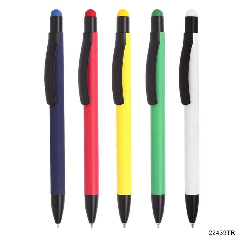 Wholesale custom  Push action Aluminium ballpen Touch Pen