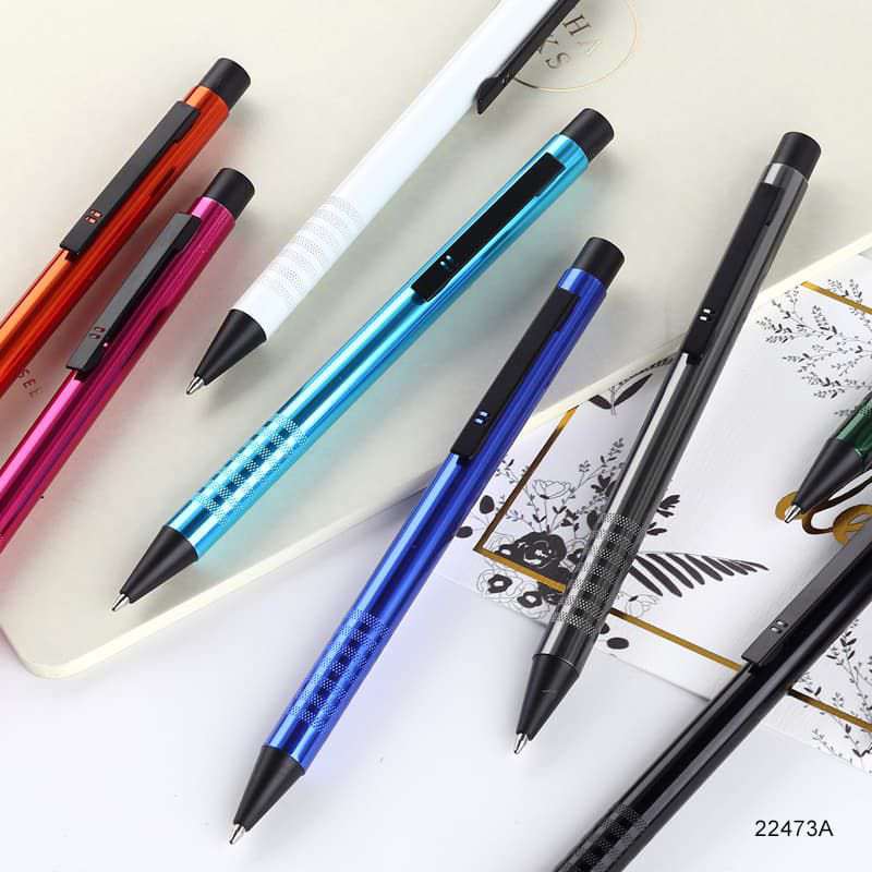 Wholesale custom  Push action aluminium ballpen Aluminium Pen 2