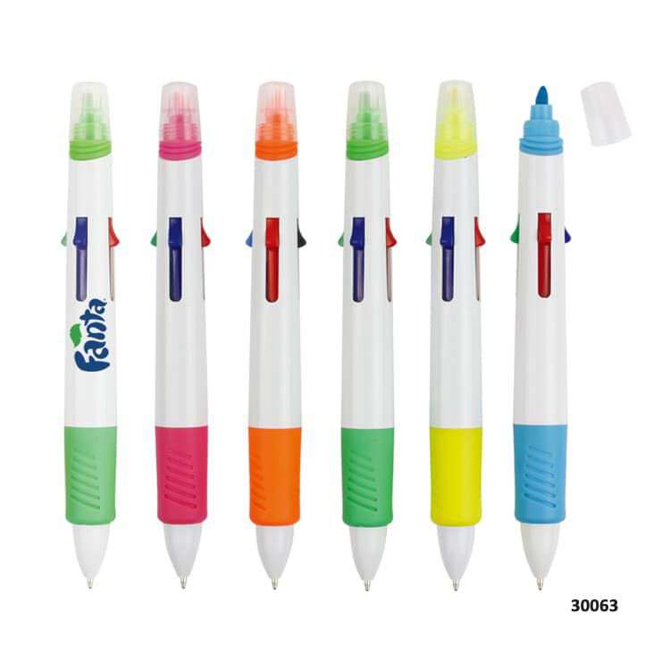 Wholesale custom  Multicolor ballpen with highlighter Highlighter