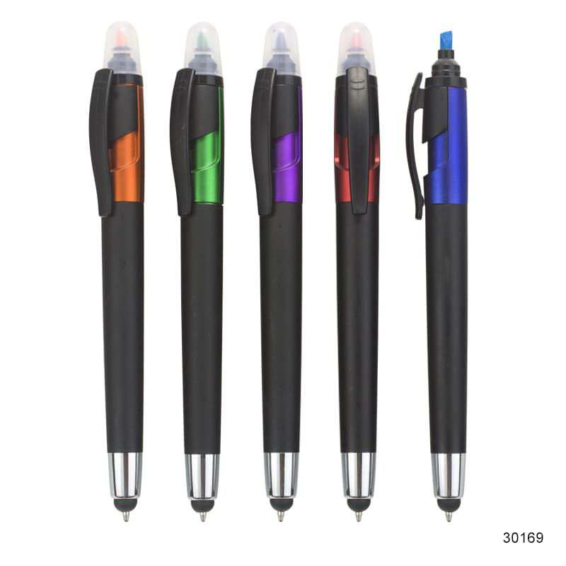 Wholesale custom  2 in 1 ballpen with highlighter Highlighter