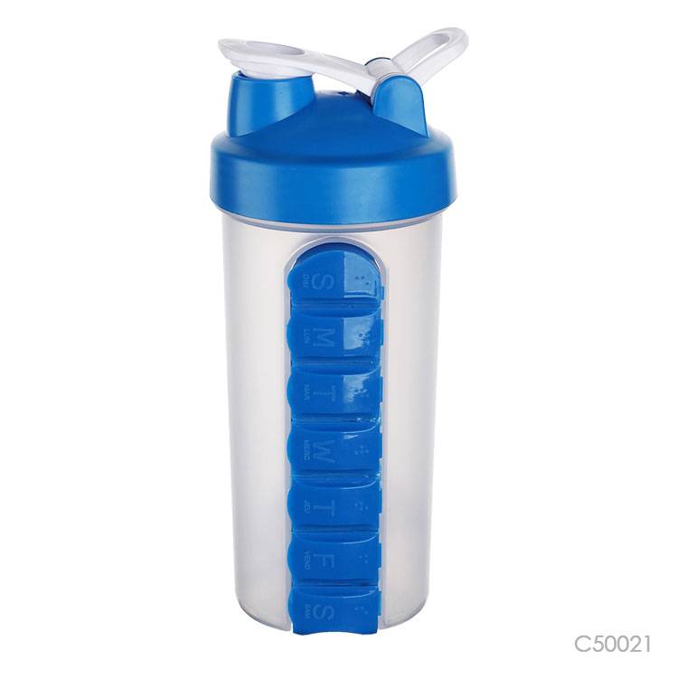 Wholesale custom  700ML Water bottle with pillbox Plastic Water Bottles