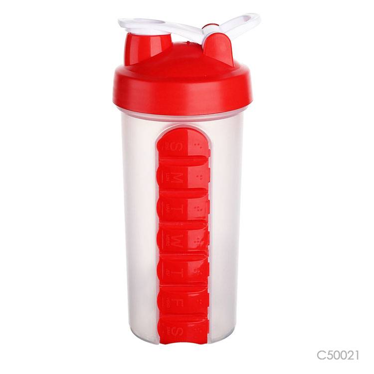 Wholesale custom  700ML Water bottle with pillbox Plastic Water Bottles 2