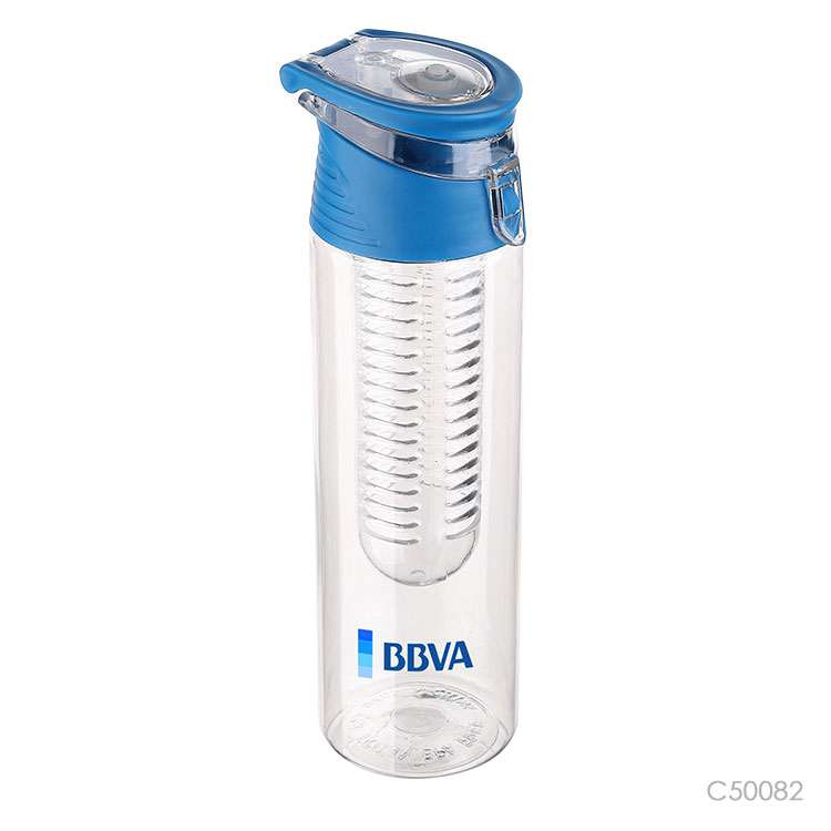 Wholesale custom  700ML water bottler with fruit infuser inside Plastic Water Bottles