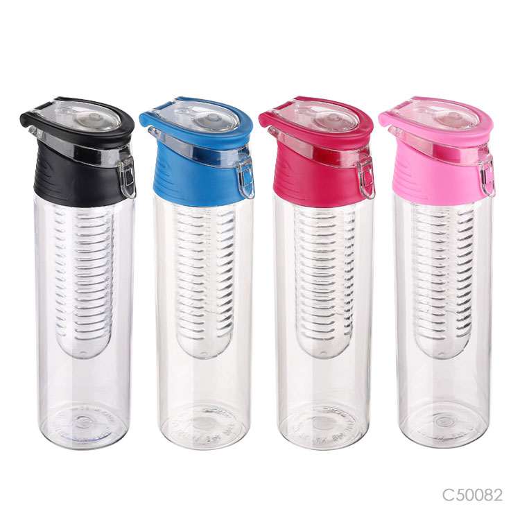 Wholesale custom  700ML water bottler with fruit infuser inside Plastic Water Bottles 2