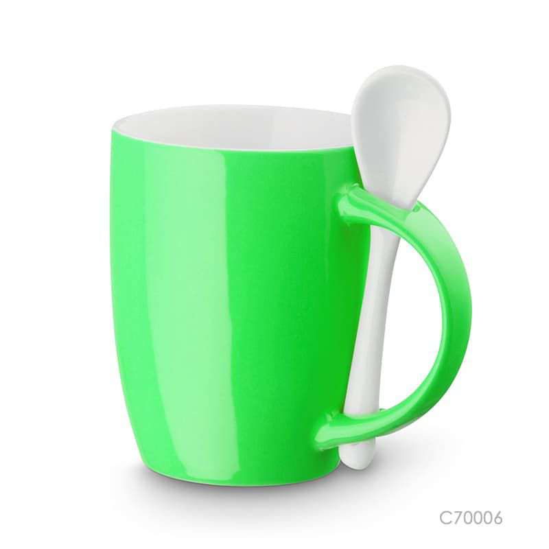 Wholesale custom  320ML Ceramic Mug with Spoon Ceramic Mugs Mugs / Tumblers 2
