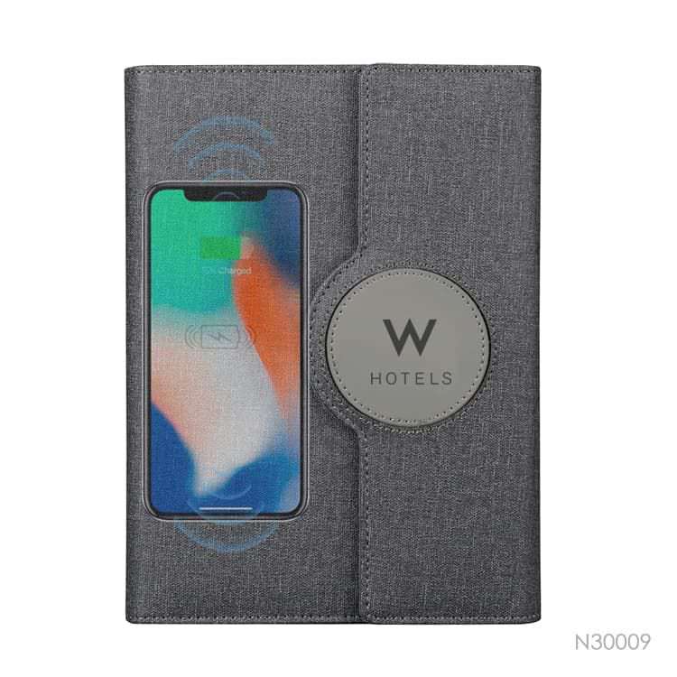 Wholesale custom  Portfolio with Power Bank Notebooks