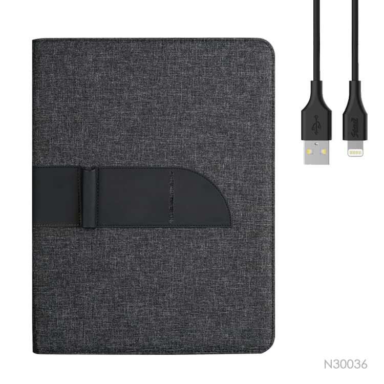 Wholesale custom  Portfolio with Power Bank Notebooks