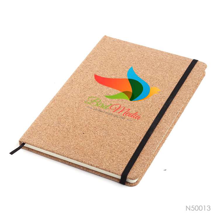 Wholesale custom  Notebook with Cork Cover Green Choice