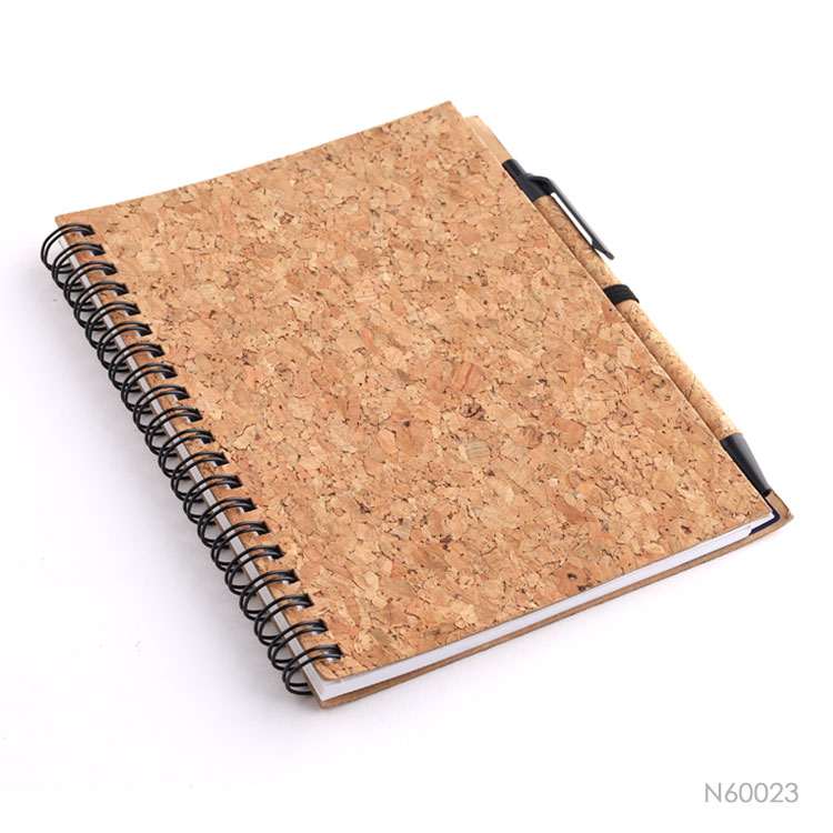 Wholesale custom  Notebook with Cork Cover Green Choice 2