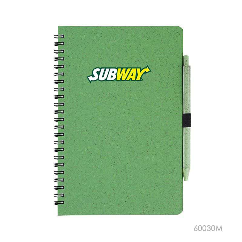Wholesale custom  Notebook with Wheat Straw Cover Green Choice