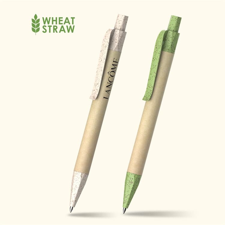 Wholesale custom  Recycled paper and wheat straw ballpen Paper