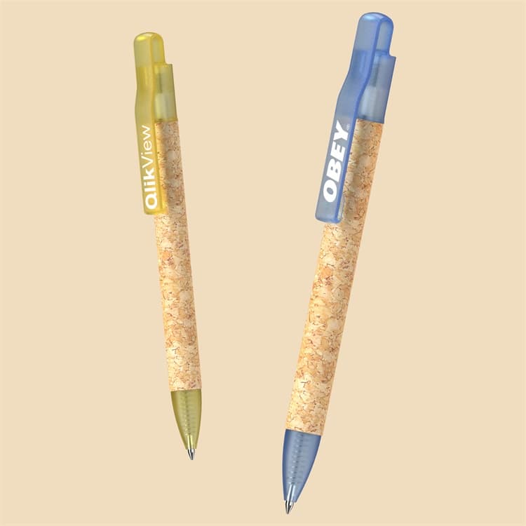 Wholesale custom  Ballpen with Cork barrel Cork