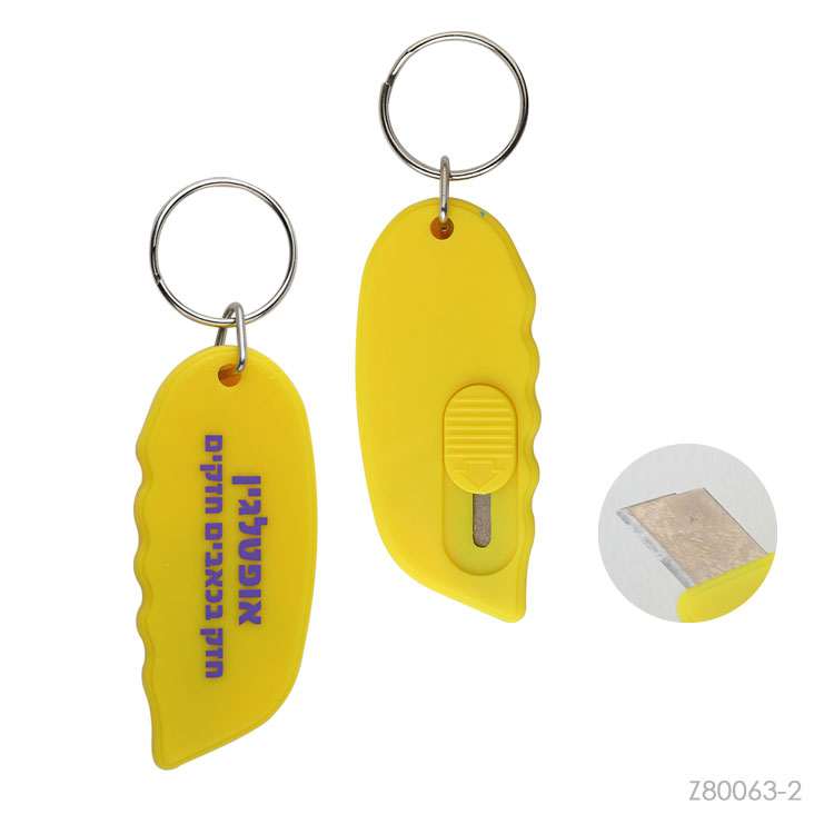 Wholesale custom  Plastic letter opener with keyring Office Accessories
