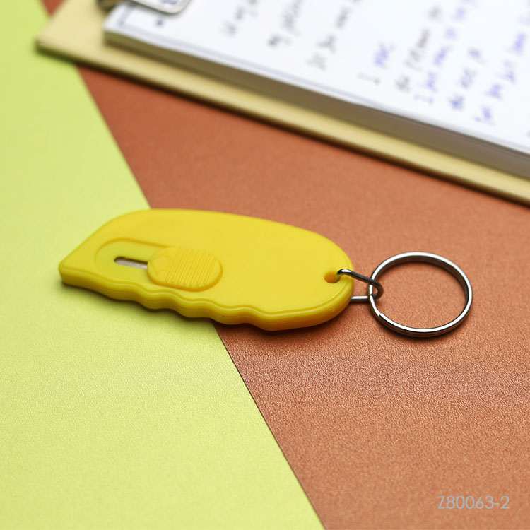 Wholesale custom  Plastic letter opener with keyring Office Accessories 2