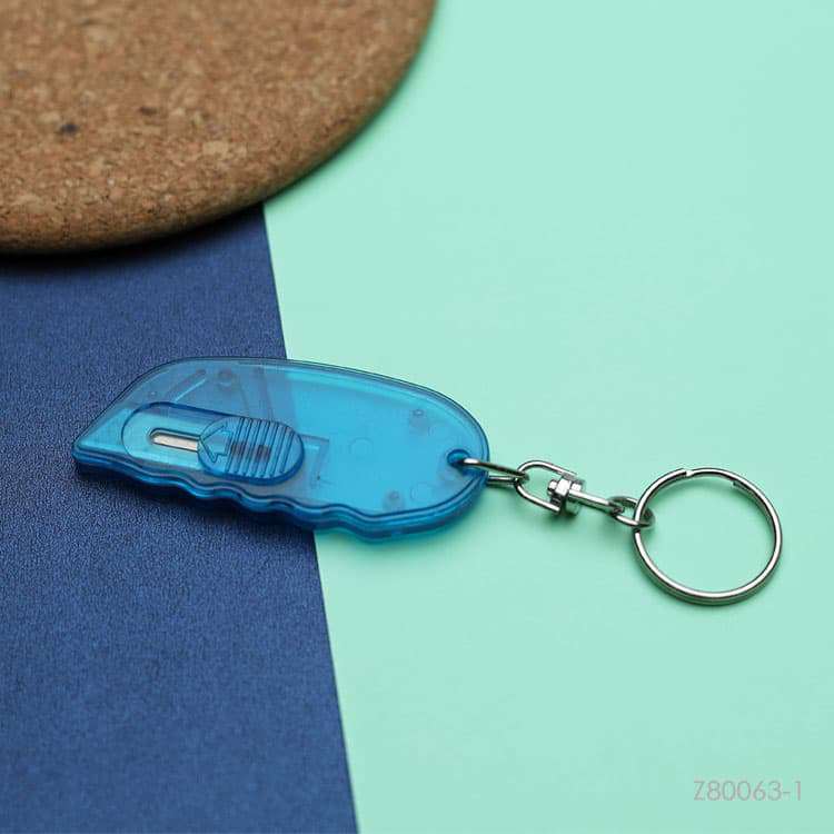 Wholesale custom  Plastic letter opener with keyring Office Accessories 2