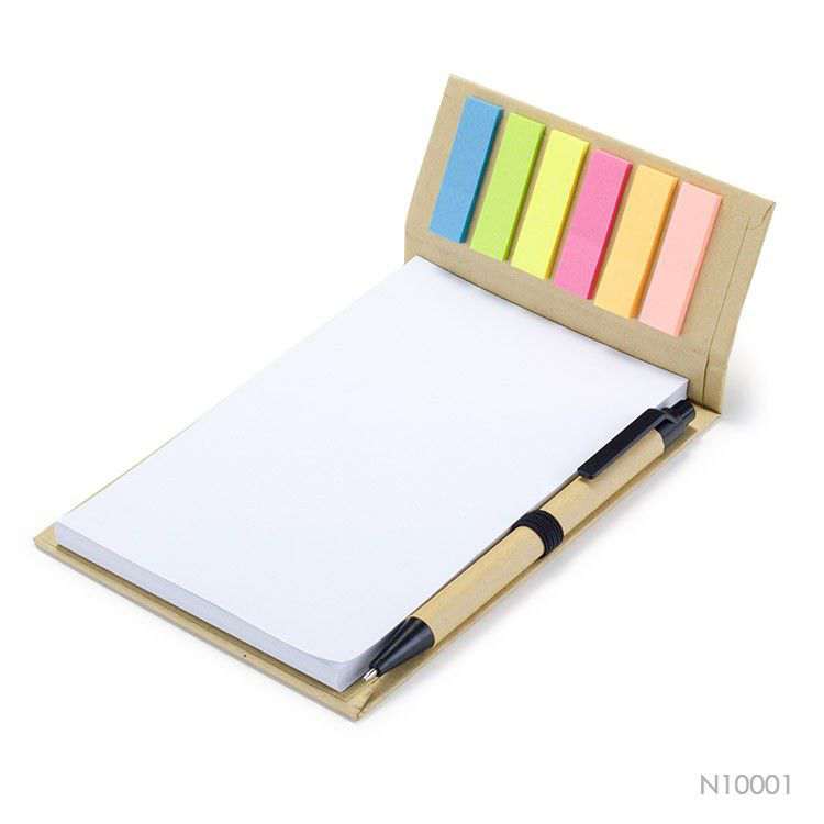Wholesale custom  Craft Paper Hard Cover Sticky Note Notepads