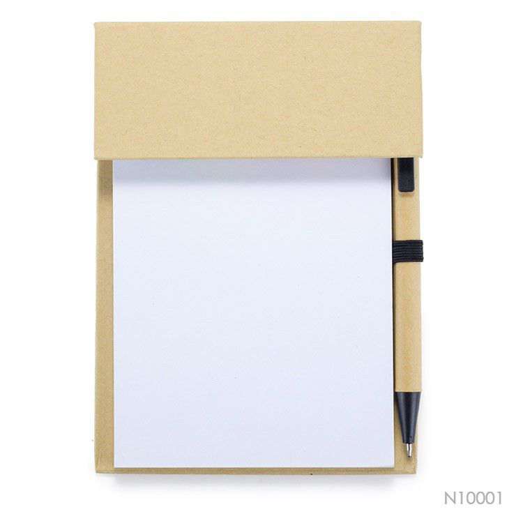 Wholesale custom  Craft Paper Hard Cover Sticky Note Notepads 2