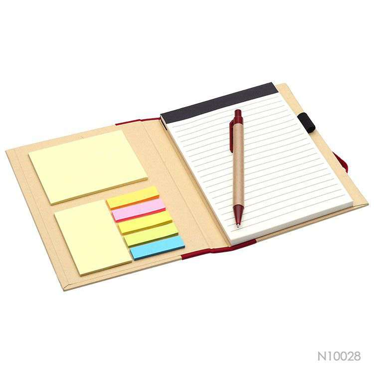 Wholesale custom  Craft Paper Hard Cover Sticky Note Notebooks & Notepads 2