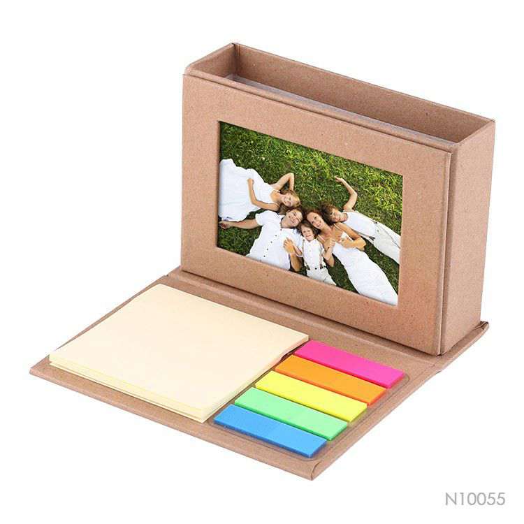 Wholesale custom  Sticky Note Box With Frame And Pen Holder Notepads