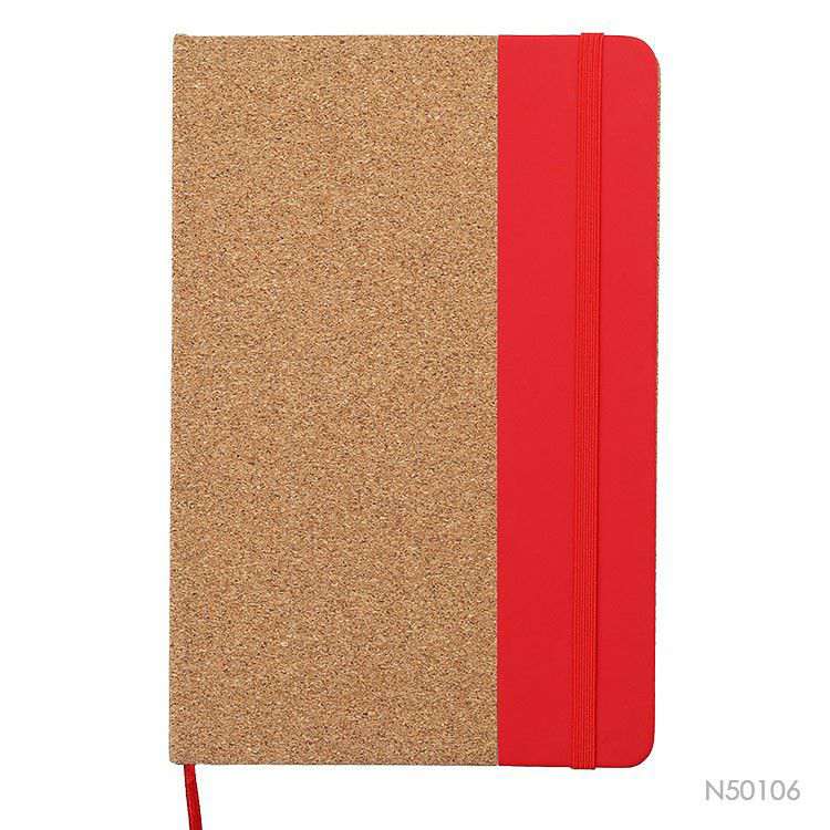 Wholesale custom  Notebook With Cork And Pu Splicing Cover Green Choice 2
