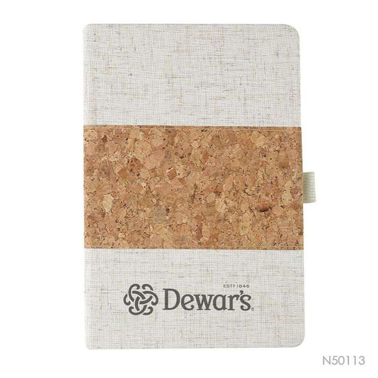 Wholesale custom  Notebook With Cork And Linen Splicing Cover Cork
