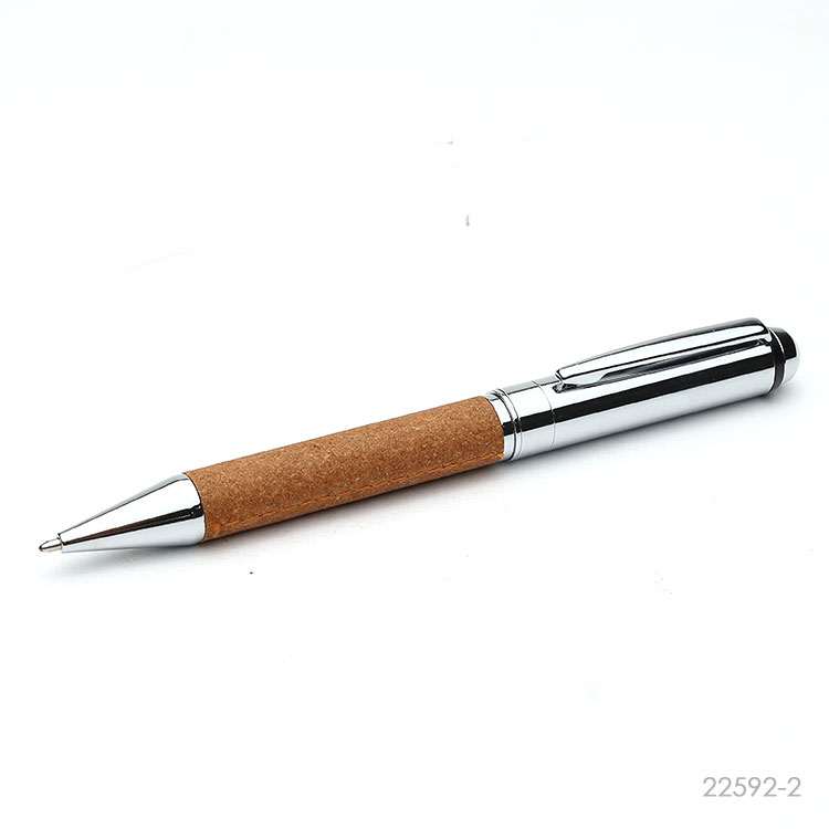 Wholesale custom  Recycled Leather Metal ballpen Green Choice 2