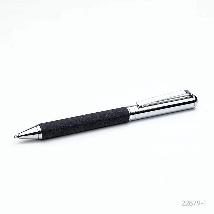 Wholesale custom  Recycled Leather Metal Ballpen& Roller pen Green Choice 2