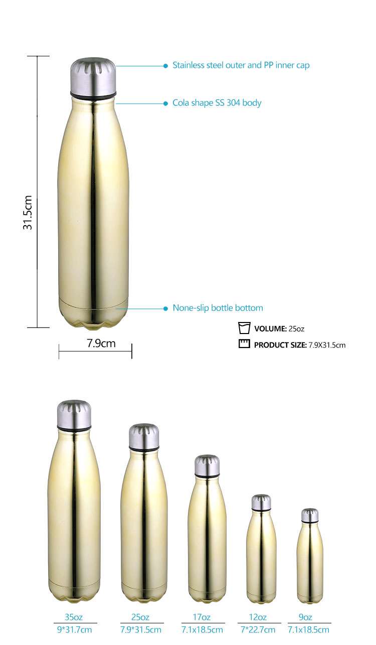Wholesale custom  260ML Double-walled vaccum bottle Water Bottles 48