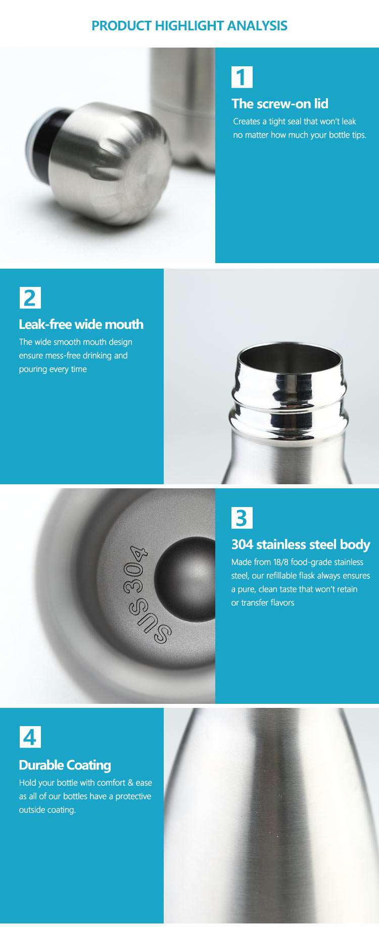 260ML Double-walled vaccum bottle Water Bottles 45 Wholesale custom 260ML Double-walled vaccum bottle Water Bottles 45