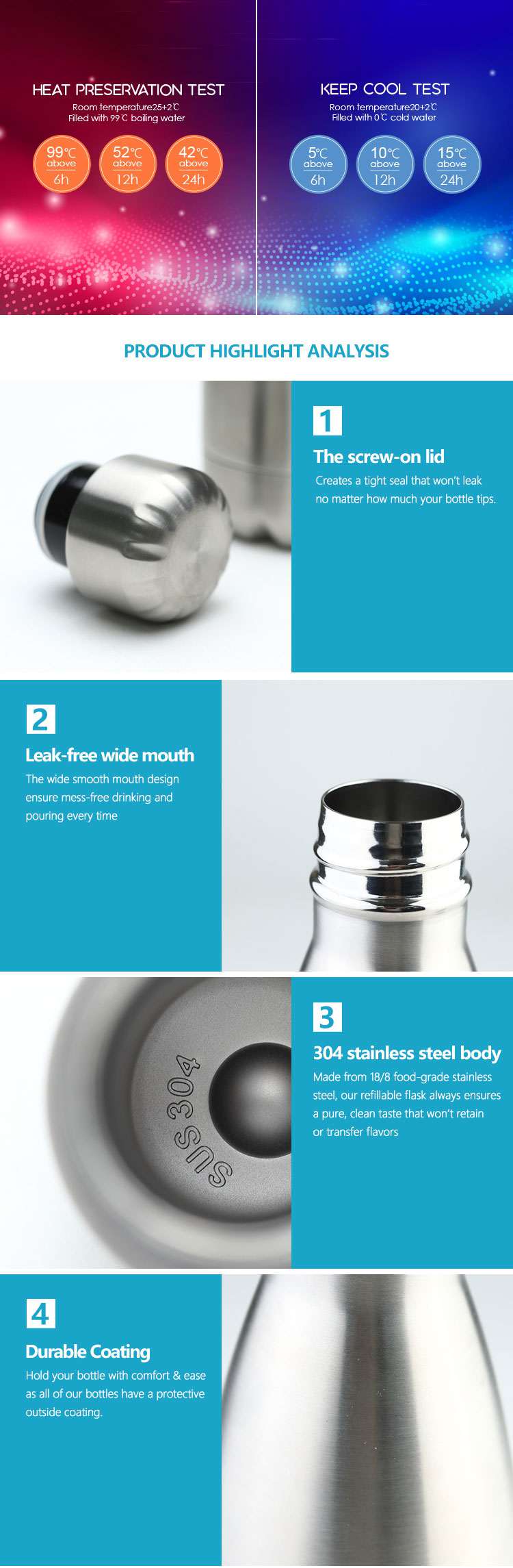 260ML Double-walled vaccum bottle Water Bottles 55 Wholesale custom 260ML Double-walled vaccum bottle Water Bottles 55