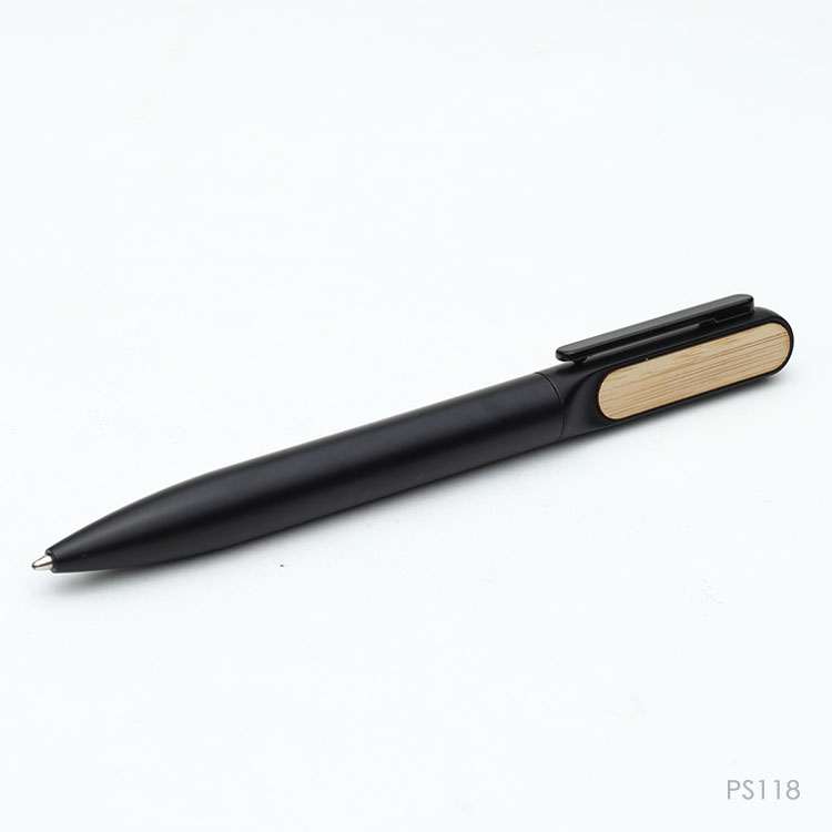 Wholesale custom  Aluminium Ball Pen With Bamboo Accessory Prostar Design sets 3