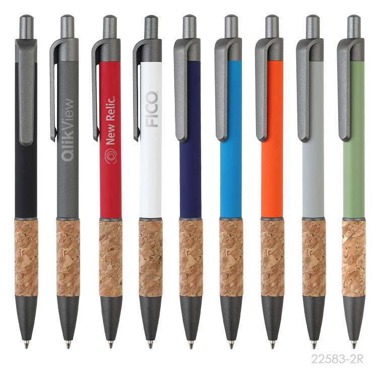 Wholesale custom  Aluminium with cork grip pen Cork