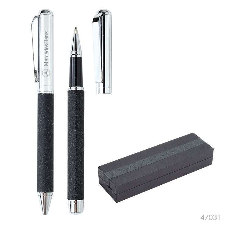 Wholesale custom  Recycled Leather Pen Set Recycled Leather