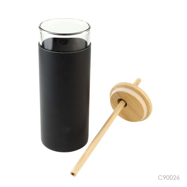 Wholesale custom  450ML Glass straw tumbler Drinkware 2
