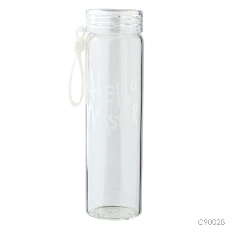 Wholesale custom  420ML Glass bottle with bamboo lid Glasseware