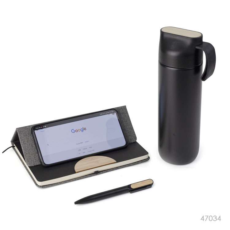 Wholesale custom  Pen & Notebook & Vacuum Bottle Gift Set Drinkware Gift Sets 2