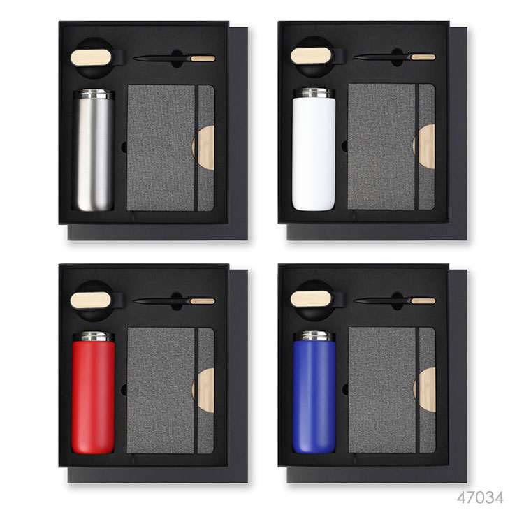 Wholesale custom  Pen & Notebook & Vacuum Bottle Gift Set Drinkware Gift Sets 6