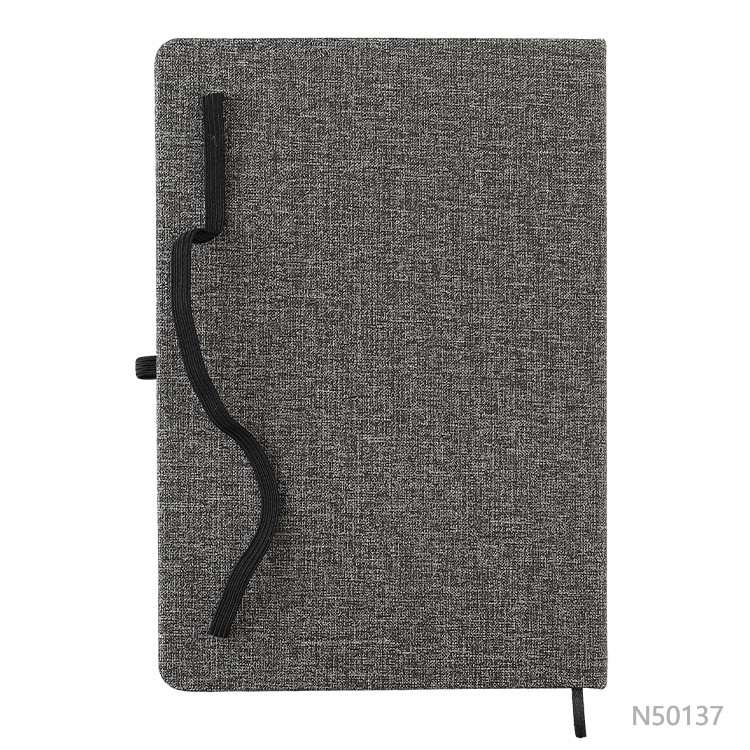 Wholesale custom  A5 Size linen cover winding Notebook with  phone holder function Notebooks & Notepads 6