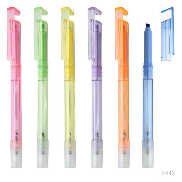 Wholesale custom  2 in 1 plastic cap-off spray gel ink pen Writing Instruments 3