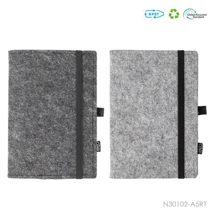 Wholesale custom  A5 RPET-Felt Cover Notebook RPET-Felt 2