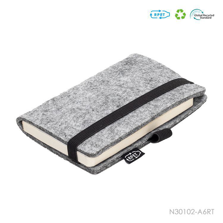 Wholesale custom  A6 RPET-Felt Cover Notebook RPET-Felt 2