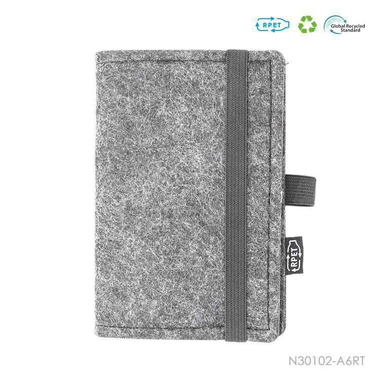 Wholesale custom  A6 RPET-Felt Cover Notebook RPET-Felt